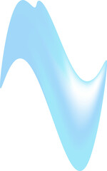 Light Blue Abstract Fluid Shape Element