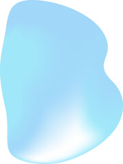 Light Blue Abstract Fluid Shape Element