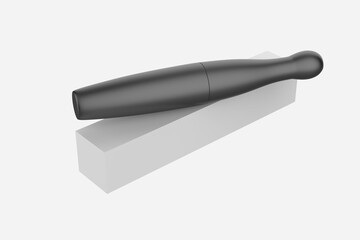 Matte Mascara Tube Mockup Isolated On White Background. 3d illustration