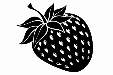 
Strawberry silhouette vector, Strawberry icon
