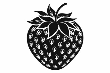 
Strawberry silhouette vector, Strawberry icon
