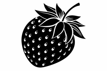 
Strawberry silhouette vector, Strawberry icon