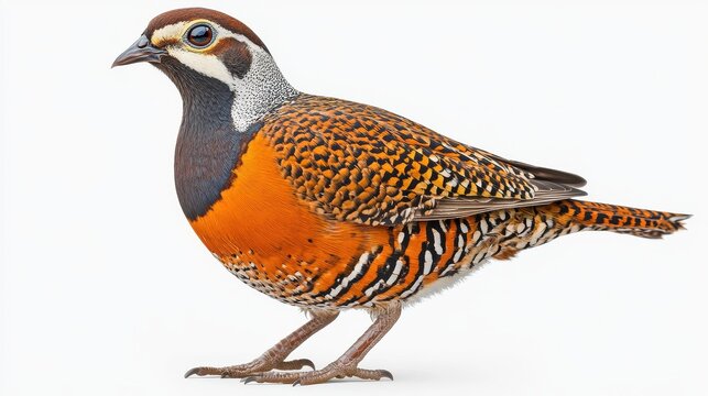 recommend clip art: Quail clipart, element, 3D illustration, realistic, isolated on white background