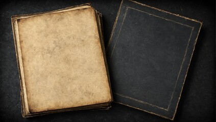 Open book journal blank blackboard right side appears Disc vinyl