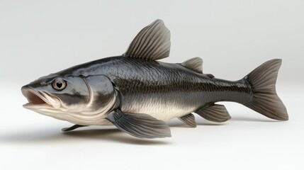 Fototapeta premium Fish (catfish) clipart, element, 3D illustration, realistic, isolated on white background