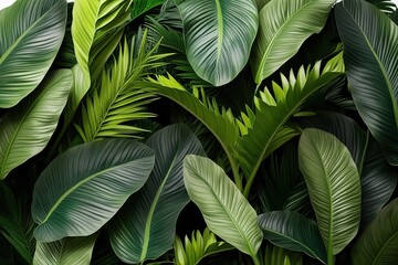 Tropical Foliage Freshness Three Dimensional Visualization of Lush Leaves and Exotic Essence