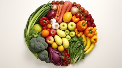 Rainbow of Fresh Fruits and Vegetables