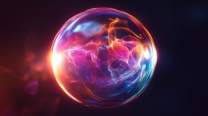 A Glowing Orb of Abstract Energy and Light