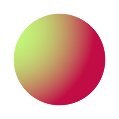Circle color gradients. Rounded vibrant sphere buttons. Vector holographic set