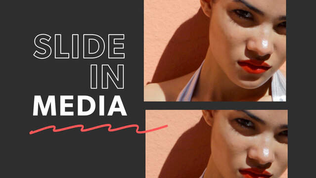 Slide In Titles With 2 Media Boxes & Shapes