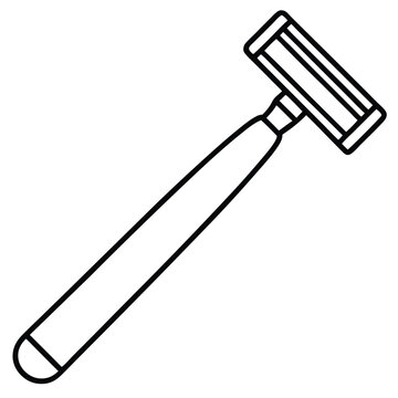 recommend clip art: Razor vector line art style illustration isolated on a white background