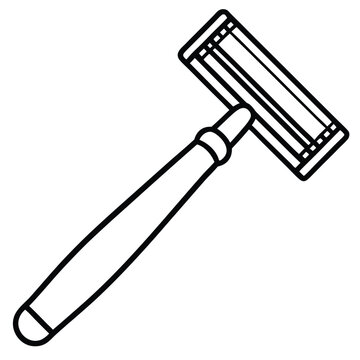 recommend clip art: Razor vector line art style illustration isolated on a white background