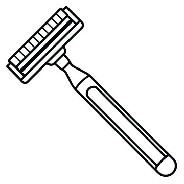 recommend clip art: Razor vector line art style illustration isolated on a white background