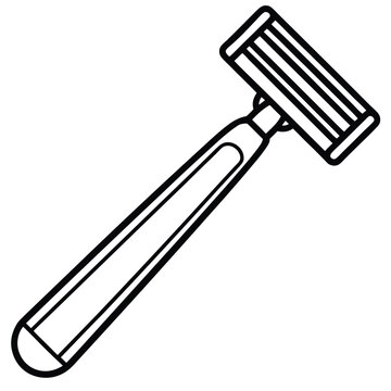 recommend clip art: Razor vector line art style illustration isolated on a white background