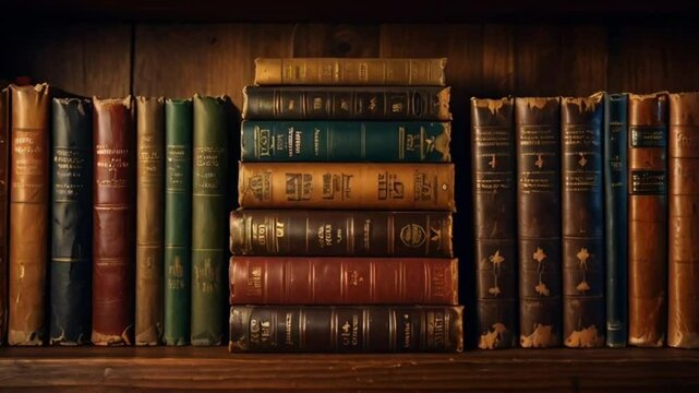 old books in library