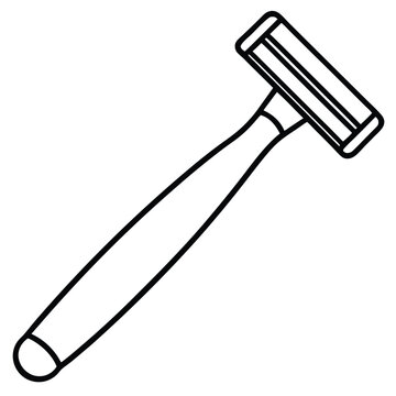 recommend clip art: Razor vector line art style illustration isolated on a white background