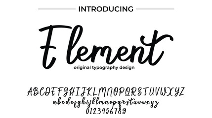 Element Font Stylish brush painted an uppercase vector letters, alphabet, typeface