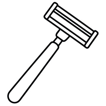 recommend clip art: Razor vector line art style illustration isolated on a white background