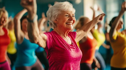 woman dancing in the fitness