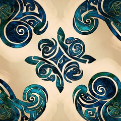 Celtic Ogham Patterns  abstract floral background