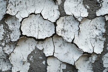 Fototapeta premium Gray Rough Background concrete old paint wall, Texture cement crack surface , ai