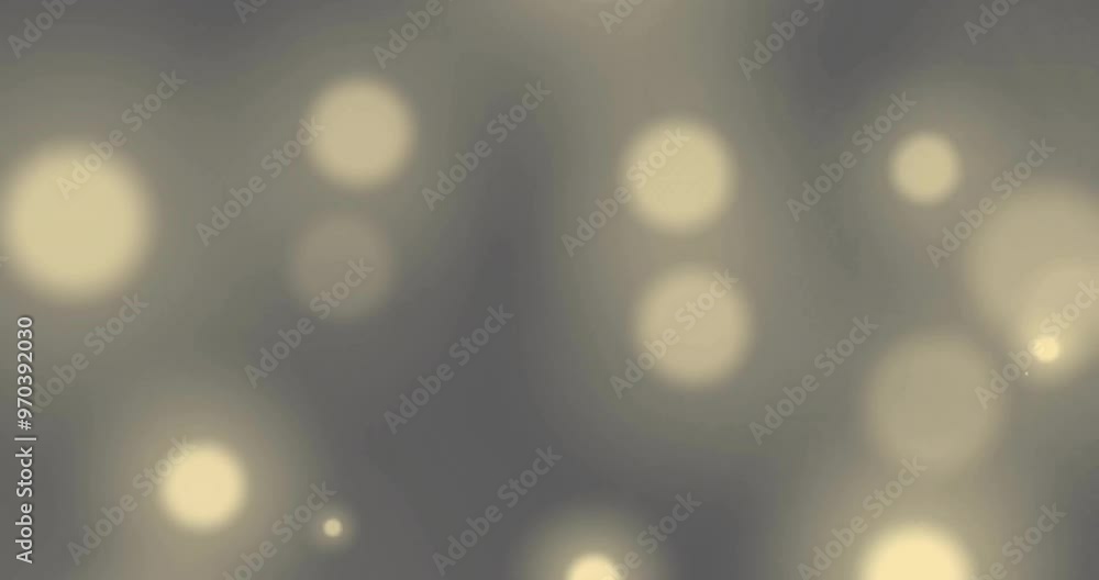 Wall mural animation of glowing light spots moving over dark background