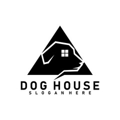 dog house logo illustration design vector