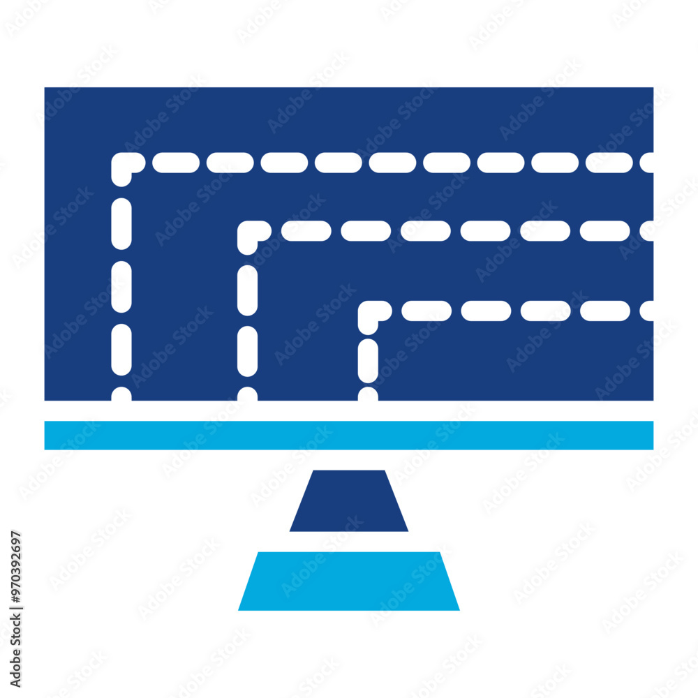 Poster screen resolution icon vector image. can be used for live streaming.