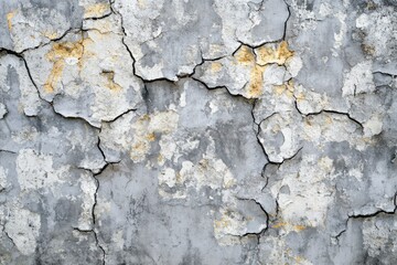 Fototapeta premium Gray Rough Background concrete old paint wall, Texture cement crack surface , ai