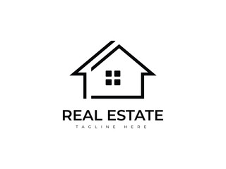 Real Estate Logo Design. Construction Architecture Building Logo Design Template