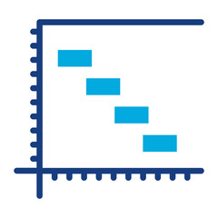 Fototapeta premium Gantt Chart icon vector image. Can be used for Action Plan.