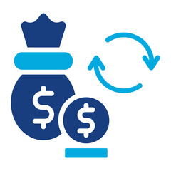 Loan Transfer icon vector image. Can be used for Loan.