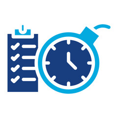 Task Deadline icon vector image. Can be used for Freelancer.