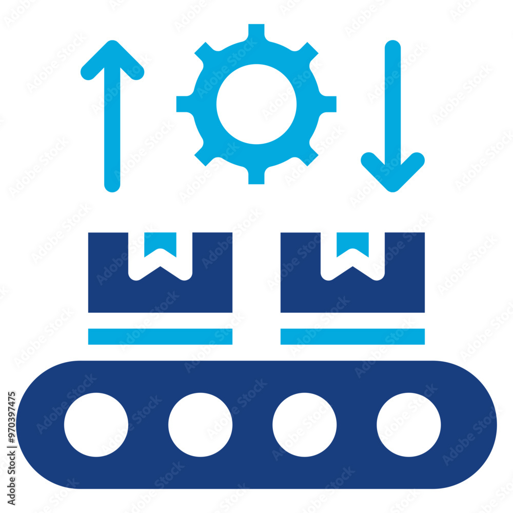 Aufkleber batch production icon vector image. can be used for manufacturing and distribution.