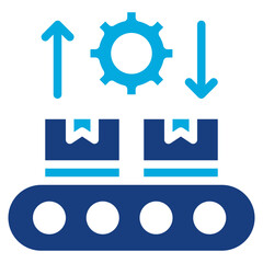 Batch Production icon vector image. Can be used for Manufacturing and Distribution.