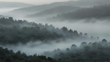 Mysterious Foggy Landscape