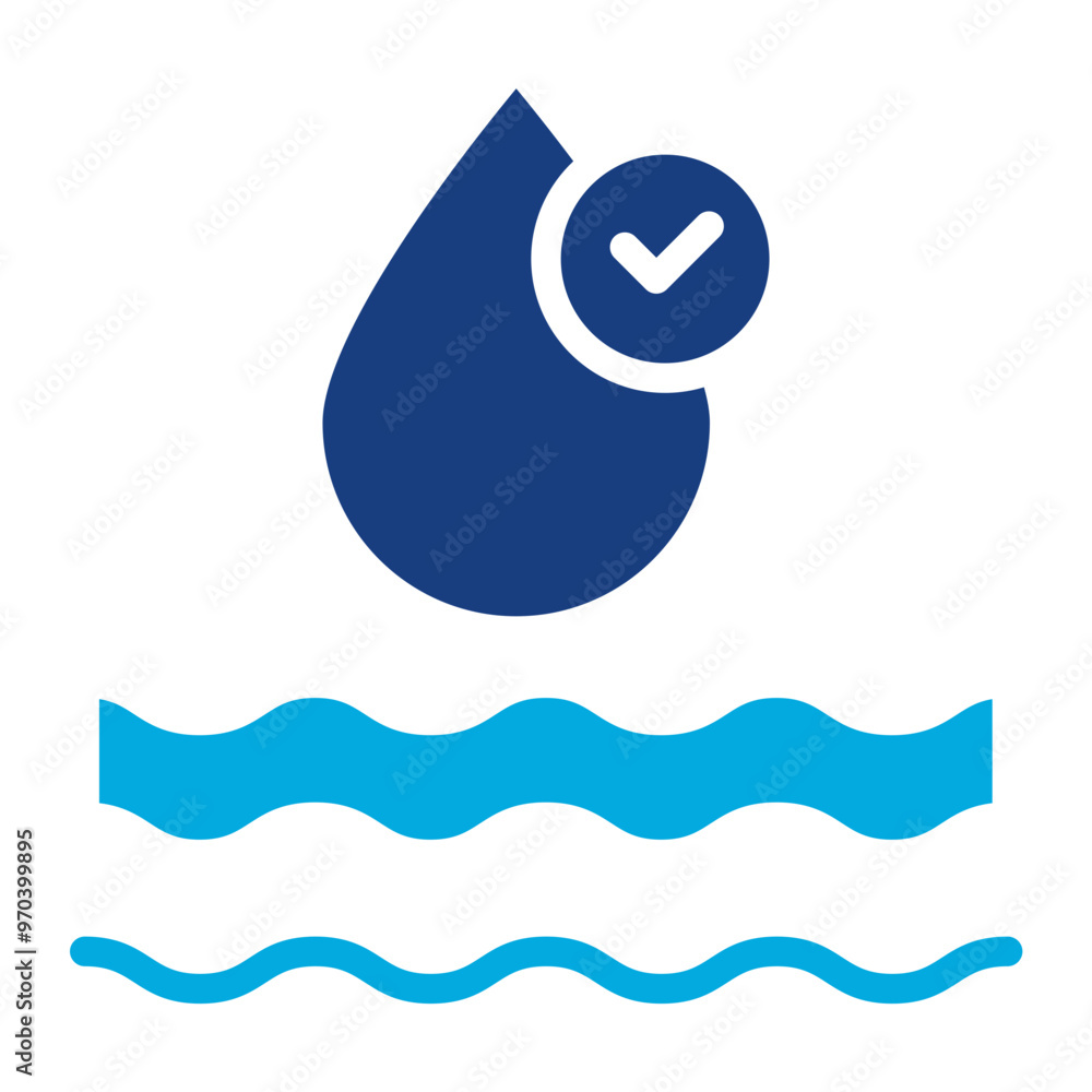 Poster Water Quality icon vector image. Can be used for Water Treatment.