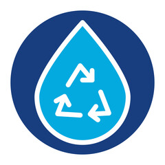 Sustainability icon vector image. Can be used for Water Treatment.
