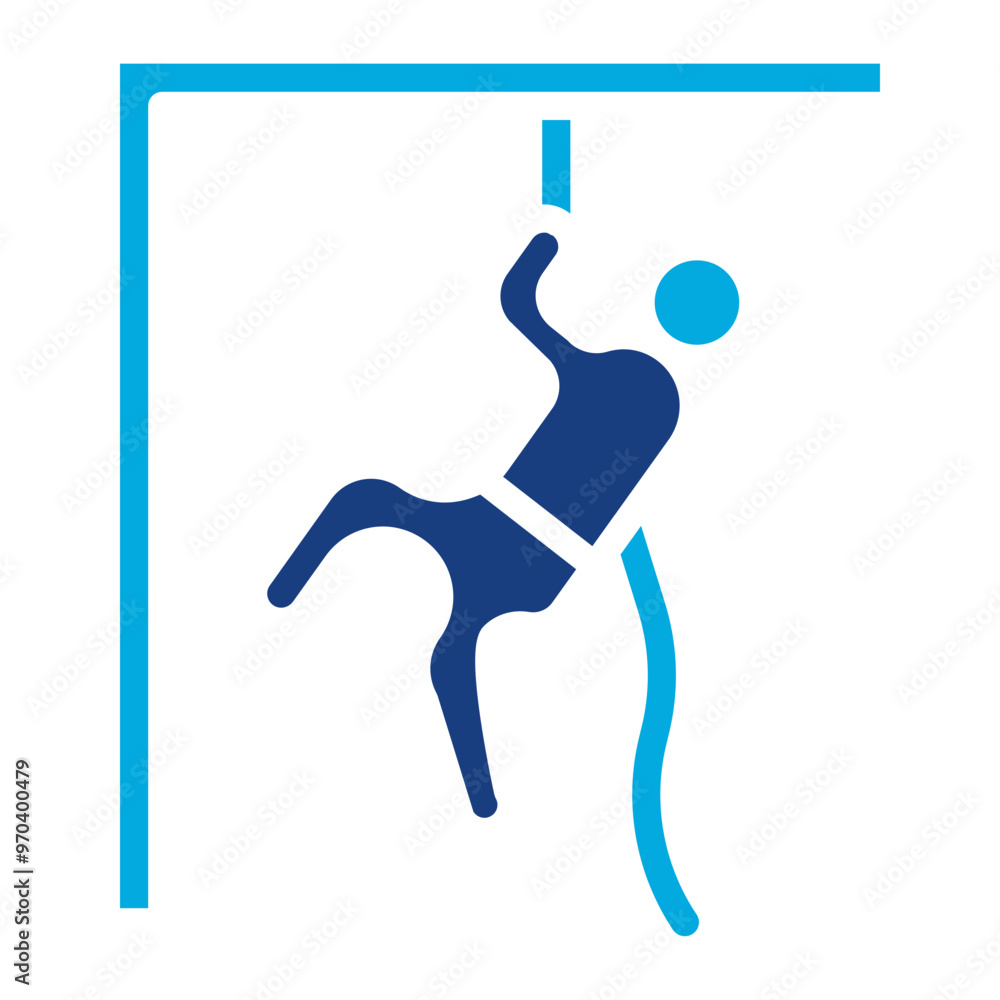 Canvas Prints Rappel icon vector image. Can be used for Rock Climbing.