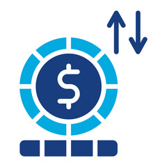 Currency Fluctuations icon vector image. Can be used for Business Risks.