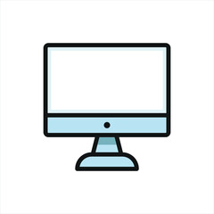 Computer stationery icon vector basic design simple and modern concept