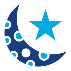 Crescent Moon icon vector image. Can be used for Eid al Adha.