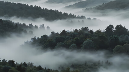 Mysterious Foggy Landscape