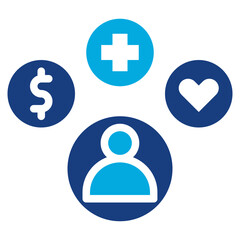 Employee Benefits icon vector image. Can be used for Hiring Process.