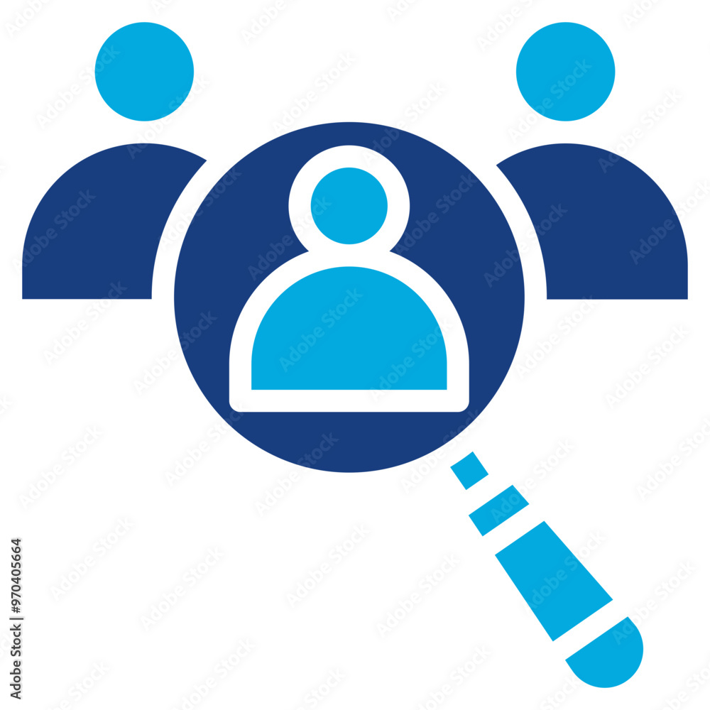 Poster selection icon vector image. can be used for hiring process.