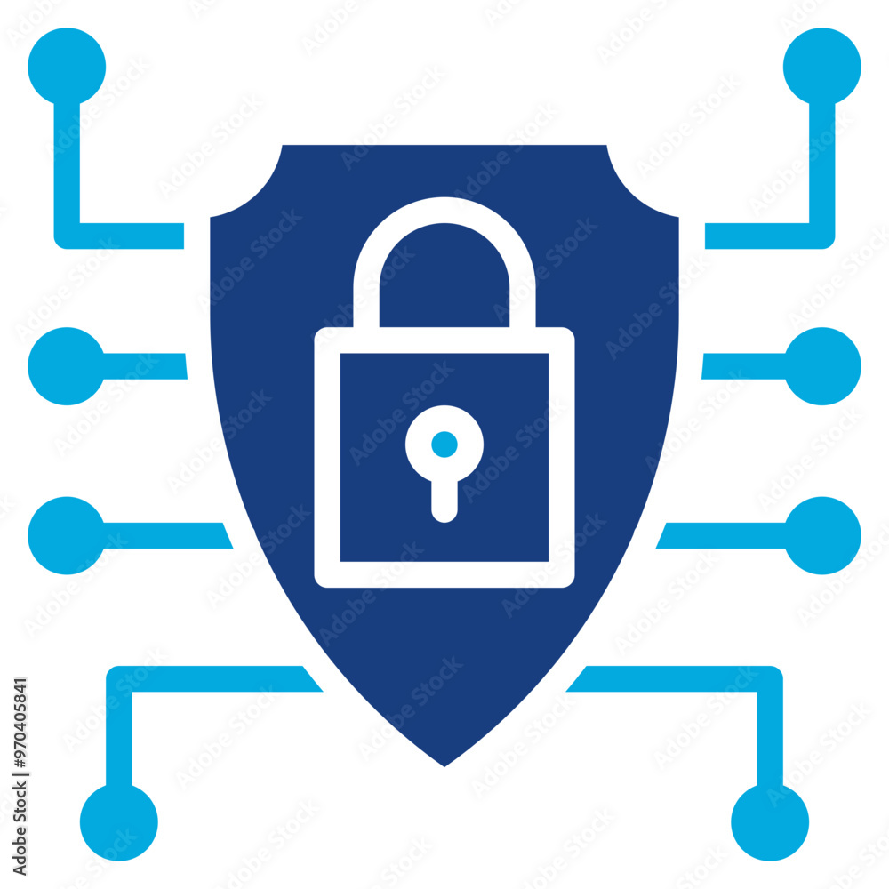 Aufkleber cybersecurity icon vector image. can be used for digital disruption.