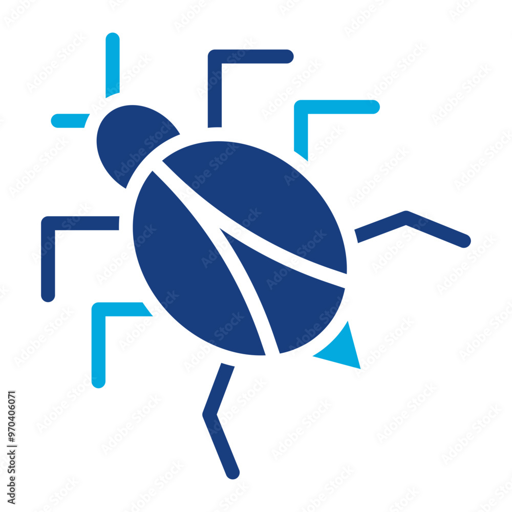 Poster bug icon vector image. can be used for software testing.