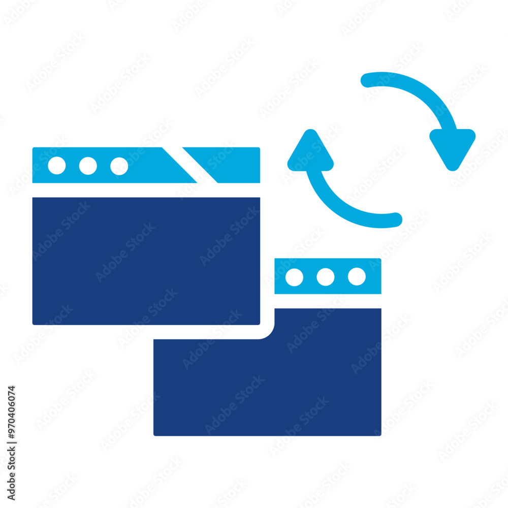 Poster cross browser testing icon vector image. can be used for software testing.
