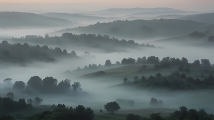 Abstract background of fog swirling in the air, blending with soft pastel colors like lavender, mint green, and sky blue