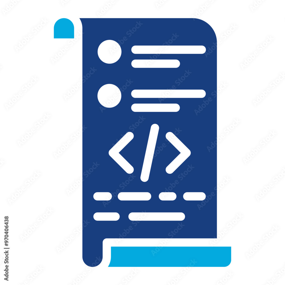 Poster test script icon vector image. can be used for software testing.